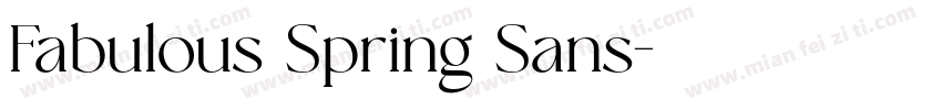 Fabulous Spring Sans字体转换